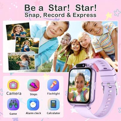 2025 Smart Watch For Teens, 300mAh Battery, 18 Educational Games, Touchscreen, USB Port, Camera, Pedometer, Calendar & Alarm - Multi-Color Silicone Strap, Sports Design, Suitable For 6-12 Years Old Children, Perfect Gift For Halloween And Christmas, Fun Learning Tool, Fashionable Teen Watch, Comfortable To Wear, Interactive Device, Designed For Teenagers