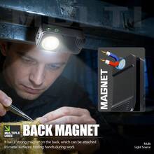 1 Đèn pin đội đầu LED sạc lại được - Siêu sáng, nhiều chế độ chiếu sáng, có nam châm, đèn đội đầu có thể điều chỉnh, thích hợp cho hoạt động ngoài trời, cắm trại, làm quà tặng. - Nhiều màu - Xem 4