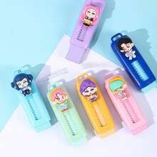 1pc Cute Cartoon Sliding Eraser, Low Debris, Creative Stationery For Students - Multicolor - View 5