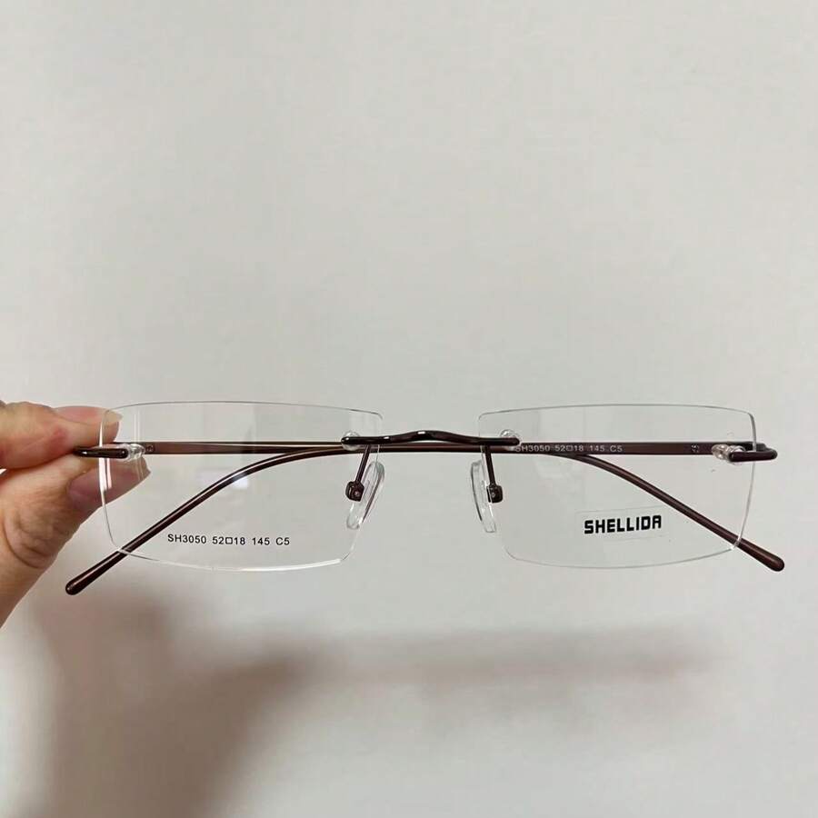 Aluminum Screw-On Frame For Prescription Lenses, Small Model For Smaller Faces, Size 52-18-145 - màu nâu - Xem 1