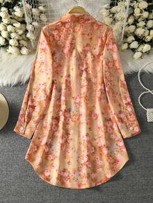 女士长袖全印花休闲阿拉伯风格度假上衣 - 彩色 - 查看 2