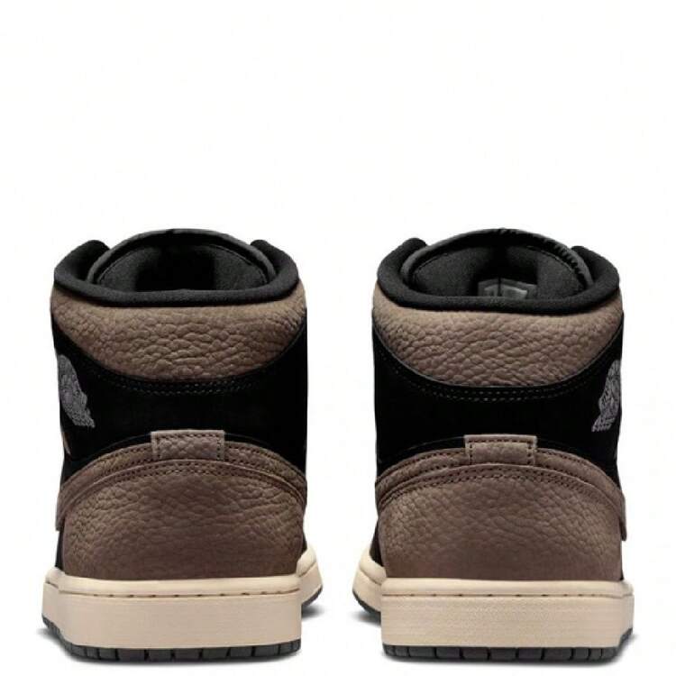 Men's Jordan 1 Mid SE Black/Olive Grey-LT Wild Mango (IB7110 002) - 黑色 - 查看 5