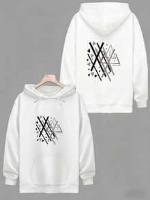 Printed Hoodie For Men By Manfinity Men DKQW - White - View 8