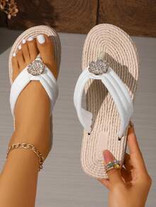2026 New Soft Bottom COS Shoes Sandals Women Summer Fashion Comfortable Slippers - White - View 1