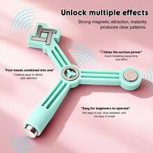 新款猫眼效果美甲工具，Y型四合一设计，多功能美甲工具，适用于美甲沙龙和专业人士使用。 - 彩色 - 查看 5