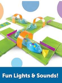 Learning Resources Code & Go Robot Mouse Activity Set, Juguetes Stem, Mascota de Codificación Stem Interactiva, Juguete de Codificación Sin Pantalla para Niños, 83 Piezas, Mayores de 4 Años