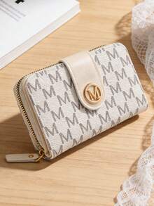 Ví da họa tiết vải thiều mới, nhiều ngăn đựng thẻ, kiểu dáng ngắn, nhỏ gọn dành cho nữ, chất liệu dày dặn, phong cách Hàn Quốc, ví đựng tiền xu cổ điển cho nữ, ví mini, ví cầm tay, ví nhỏ xinh, ví du lịch, ví đựng thẻ ID, ví đựng thẻ ID - trắng - Xem 3