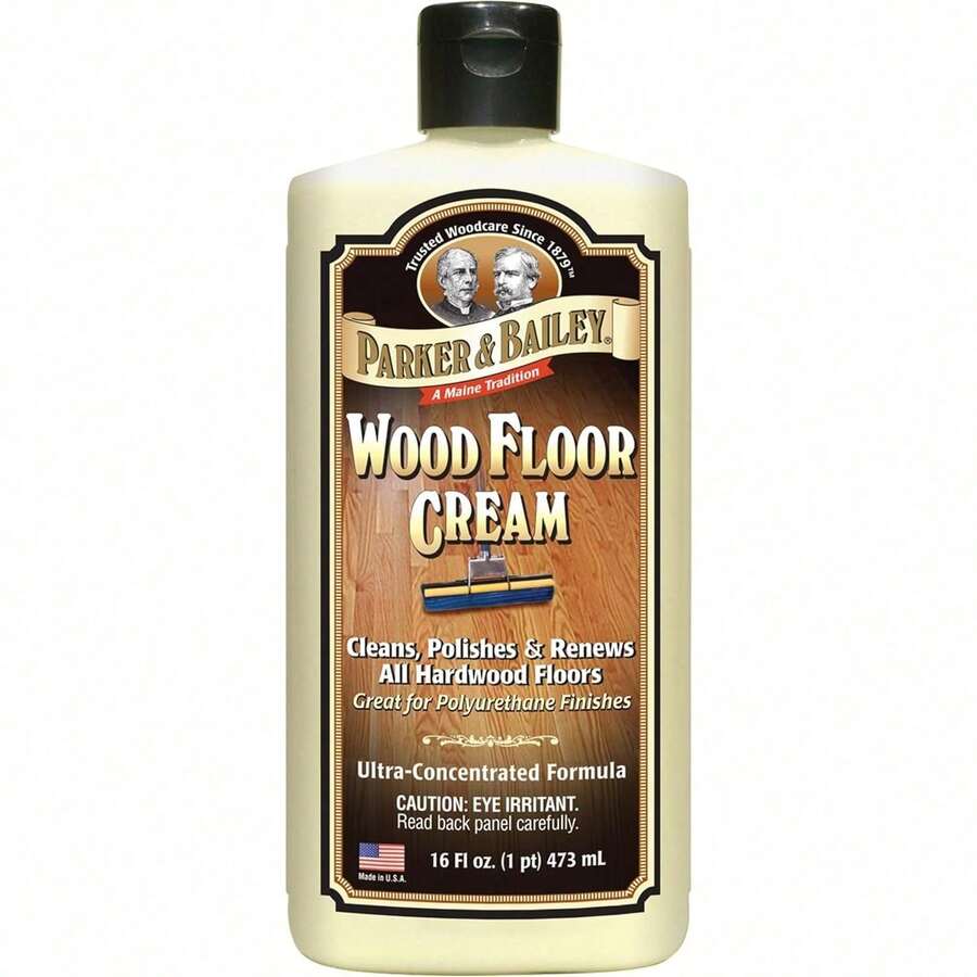 Parker & Bailey Wood Floor Cream For Hardwood, Laminate & Faux Floors, Shine Restorer & Cleaner For Home, Cuts Grease, 16 Oz - 16 ounce (Gói 1) - Xem 1