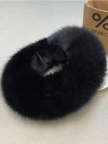 1pc Women's Autumn/Winter Faux Fur Thickened Furry Headband Earmuffs Headwrap Brimless Hat, Warm And Suitable For Daily Use - Multicolor - View 2