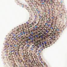 105/80/60/60pcs, 4/6/8/10mm Austrian Crystal Luminous Premium Glass Beads With Hole, Super Shiny For Jewelry Making DIY Handcraft Bracelet Necklace Supplies - Phantom Purple - View 3