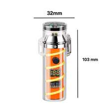 Encendedor de plasma recargable con brújula y linterna ideal para camping y senderismo. - Naranja - Ver 9