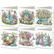 1件/4件装DIY复活节钻石画贺卡套装,包含复活节兔子、彩蛋、篮子、卡车等闪亮图案设计,钻石艺术马赛克明信片,节日贺卡,适用于感恩节、生日、复活节、情人节等场合,表达温馨祝福,也适合作为家人、朋友和爱人的节日派对邀请函,手工工艺礼品套装,钻石画套装包含信封。 - 彩色 - 查看 13