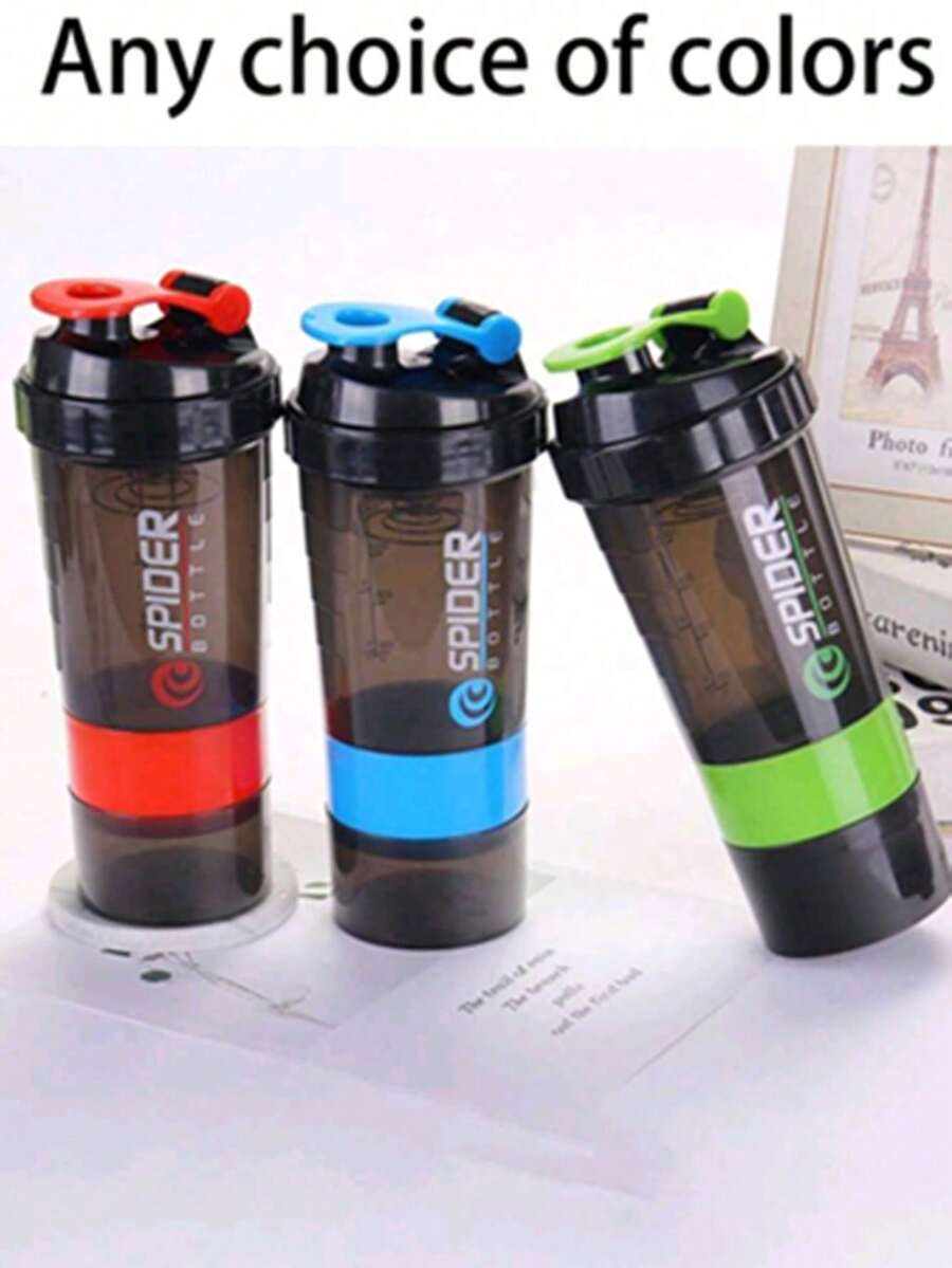 1 bình nước thể thao, cốc lắc 3 lớp dùng cho bột protein ở nhiệt độ thấp, thích hợp cho tập luyện thể dục, du lịch ngoài trời và làm quà tặng, quà sinh nhật.