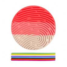 2套/1套 感官活動板：成人雙面矽膠 | 安靜整潔，緩解焦慮、ADHD與自閉症症狀 | 配備8條繩子 | 適合14歲以上青少年，透氣矽膠玩具，創意玩具，壓力緩解小工具，萬聖節與聖誕節禮物選擇（隨機顏色） - 彩色 - 查看 23