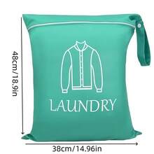 耐用洗衣袋 - 拉链封口，便携式衣物及旅行必备物品收纳袋，结实耐用的提手 - 彩色 - 查看 12