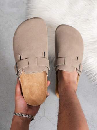 Unisex Slip-On Sandals, Adjustable Buckle Strap, PVC Shock-Absorbing Sole, All-Day Comfort, Suitable For Indoor & Outdoor Casual Wear, Comfortable Footwear, Minimalist Design, Durable