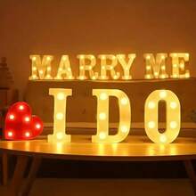 6.3IN Decorative Led Light Up Number Letters, White Plastic Marquee Number Lights Sign Party Wedding Decor Battery Operated Number - Multicolor - View 8
