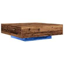 vidaXL Couchtisch, Antik-Holzoptik, 100 x 100 x 31 cm, Holzwerkstoff - Braun - Übersicht 2