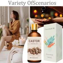 100ml/30ml/10ml Castor Oil Moisturizing Facial Oil, Smooth Skin Fragrance Skincare Oil, Pure Plant Extract Essential Oil - Castor Bean Aroma - View 2