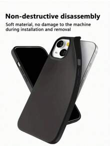1 ốp lưng điện thoại màu đen tối giản, màu trơn đơn giản, tương thích với iPhone 17/14/12/11/13/15/16 Pro Max/16/15/14 Plus và các dòng điện thoại khác. Ốp bảo vệ chống nước, chống rơi vỡ và chống trầy xước, ốp chống rơi cho điện thoại di động. Ốp điện thoại, ốp bảo vệ điện thoại, vỏ điện thoại, ốp chống rơi, ốp chống trầy xước, ốp điện thoại đơn giản, ốp điện thoại màu trơn, ốp điện thoại màu đen, ốp điện thoại TPU chống rơi, quà tặng mới. - màu đen - Xem 5