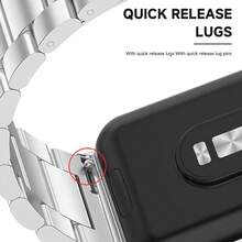 适用于小米 Watch 8 Pro/9 Pro 的不锈钢表带，男女通用金属表带，也适用于 Redmi Watch 4/5/6，商务休闲皆宜的优质礼品