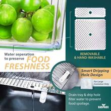 10-Pack Clear Fridge Organizer Bins With Lids & Drainage Holes, Stackable Container Set,   Plastic Refrigerator Storage Containers For Food, Fruits, Vegetables, Meats (Multi-Purpose) - 預設 - 查看 5