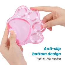 1pc Crystal Clear Wrist Rest Mouse Pad, Croissant And Cute Cat Paw Designs – Ergonomic Gel Cushion For Pain Relief, Comfortable Support, Waterproof, Stylish Mouse Pad For Office & Home Use, Pink Blue Transparent Available, Adding A Playful Touch To Your Workspace, Ideal Gift For Birthdays And Holidays - Pink - View 6