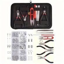 Yiwu Qiyou Accessories Co., LTD 一套/盒豪华珠宝制作入门套装，包含耳环、项链配件、DIY珠子、钳子工具套装，适合珠宝维修、创作和设计——适合成人、初学者和珠宝爱好者。 - 彩色 - 查看 10