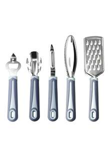 1pc Stainless Steel Multifunctional Kitchen Tool: Bottle Opener, Bowl Gripper, Peeler, Fish Scale Scraper, Ginger Slicer - Useful Cooking Prep Assistant, Great Housewarming Gift - Multicolor - View 2