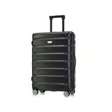 MERAX Hardshell Luggage Set 3 Piece Durable ABS+PC Travel Suitcase With Spinner Wheels For Men Women 20/24/28 Inch Black - Negro - Ver 9