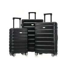 Hardshell Luggage Set 3 Piece Durable ABS+PC Travel Suitcase With Spinner Wheels For Men Women 20/24/28 Inch