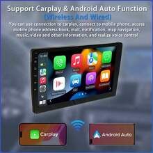 10" Double Din 2+64G Android 14 Car Radio With Wireless CarPlay & Android Auto, HD Touchscreen, FM Radio, Steering Wheel Control, Multi-Language, Compatible With IPhone/ Android Smartphones - Audio System Head Unit - 2+64G+Carplay+Cam - View 5