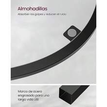 VASAGLE Estantería Esquinera de 5 Niveles Librería Estantería para Baño Soporte para Plantas Vidrio Templado Moderno para Salón Cocina Negro MLGT810B61 - Negro Clásico - Ver 6