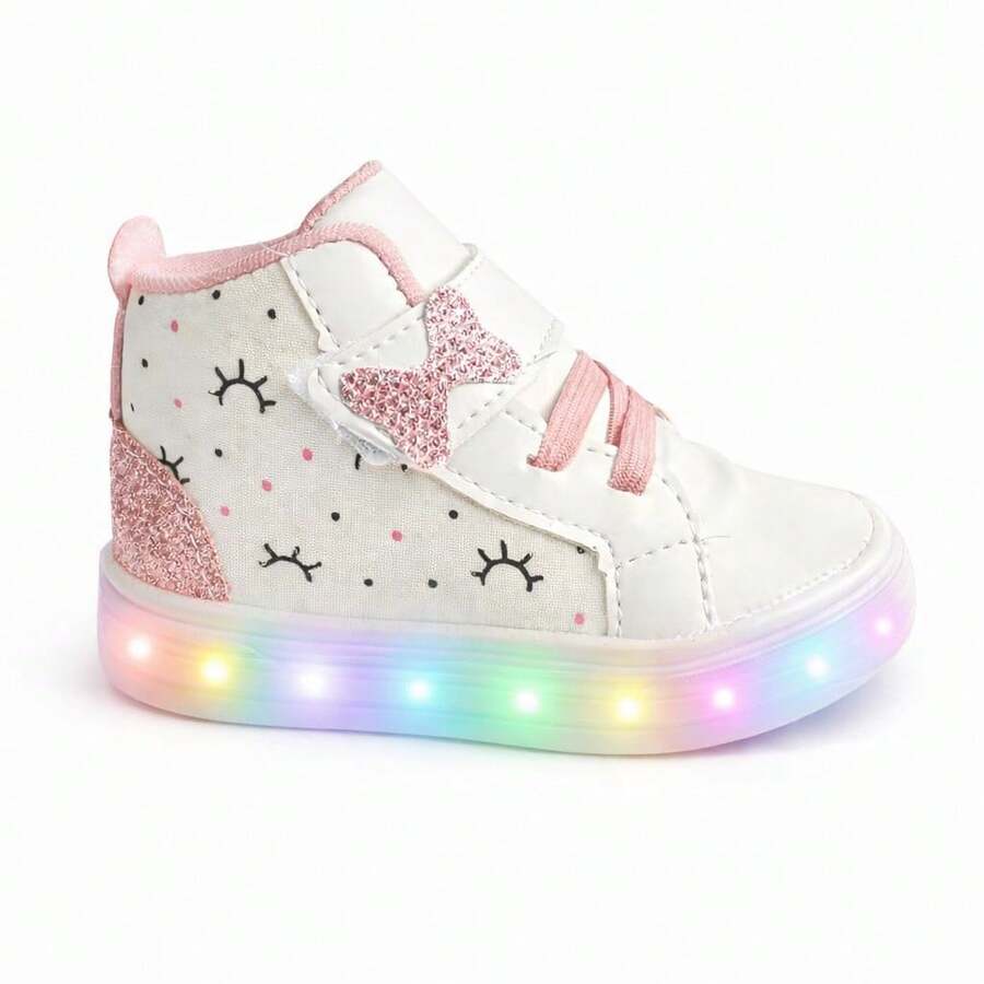 Kids' High-Top Sneakers - White - View 1