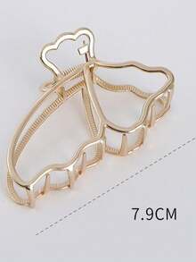 Set Of 6 Gold And Silver Metal Hair Clips / Women's Hair Clips / Various Elegant Designs - 銀色 - 查看 7