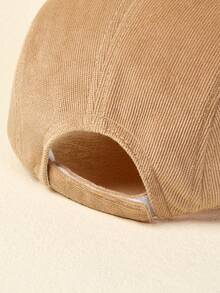 TUTUYA Baby Velvet Ear Baseball Cap, Toddler Brimmed Hat, All Season Children Outdoor Sun Hat, Solid Color Simple Versatile Soft Brim Cap - Brown - View 5