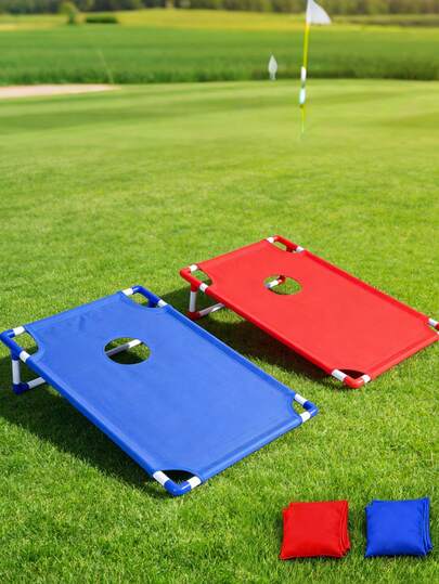 6-delars Cornhole-kastspelset - Lämplig för utomhusfester, camping och trädgårdsunderhållning - Innehåller 6 säckar, Inga batterier krävs, Perfekt för jul, Halloween, Thanksgiving och nyår