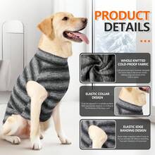 Classic Cable Knit Turtleneck Sweater, Warm Knitted Dog/Cat Coat Suitable For Small, Medium And Large Pets, Winter Pet Outerwear - Multicolor - View 4