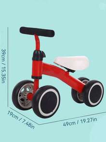 Triciclo Infantil Rojo: Materiales Seguros, Estructura Estable (3 Ruedas) – Promueve Equilibrio y Coordinación Infantil - Rojo - Ver 7