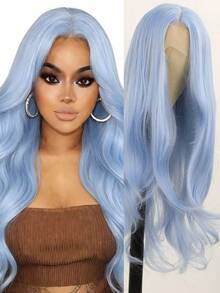 Women's Black Medium Split Long Curly Hair Wig - European And American Style, Big Wave Design - Multicolor - View 12