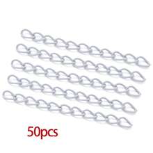 50pcs Colorful Chain Extender For Jewelry Making Spray Paint Iron Tail Extender Chain Necklace Bracelet Extension Chain For Necklace Bracelet Earring Jewelry Making Finding - Multicolor - View 19