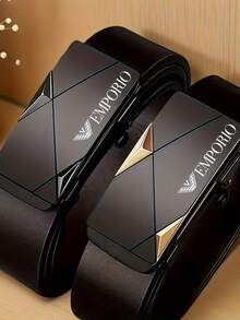 1条！PU仿皮腰带，几何金属扣，高端品质，男友礼物 - 彩色 - 查看 10