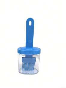 多功能硅胶油刷带储油瓶 - 耐热涂油刷，适用于烹饪、烧烤、烘焙和煎饼，不掉毛厨房酱料刷