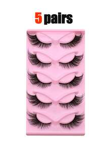 10 pares de pestañas realistas 3D de ojos de gato, pestañas con aleteo, pegatinas de pestañas de dibujos animados, pestañas largas y naturales suaves, pestañas postizas como regalo, pestañas alargadoras y volumizadoras dramáticas reutilizables, ideales para un maquillaje cautivador, regalo del Día de la Madre - Pestañas postizas de elfo gato - Ver 9