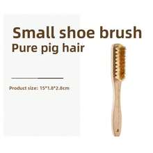 长柄猪鬃清洁刷，带挂孔，洗衣刷，防霉实木鞋刷，软毛擦洗板 - 彩色 - 查看 6