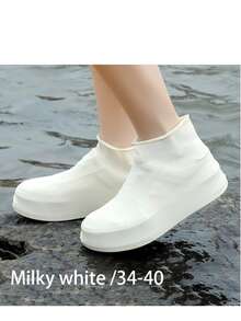 2pcs Disposable Waterproof Anti-Slip Shoe Covers - Transparent Elastic Portable Shoe Covers, Suitable For Outdoor, Rainy/Snowy Weather, Gardening And Damp Environments - Wear-Resistant Plastic Shoe Covers, Transparent Design, Shoe, Spring Summer Picks, Brides Maid Gifts, Room, Bedroom Decor, Bedroom Decor, Beach, Travel, For Men, For Women, Vacation - Multicolor - View 9