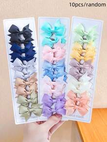 960pcs/Set Kawaii Brown Hair Accessories Set, Includes Butterfly, Flower, Bow Hair Clips And Brown Elastic Hair Ties - Suitable For Girls And Women, Practical For School, Events, Parties, Daily Hairstyles, Also Great For 2026 New Year Gifts, Valentine's Day Gifts, Claw Clips - Multicolor - View 14