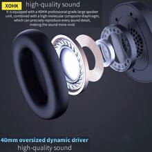 Active Noise Cancelling Bluetooth Wireless Headphones - Foldable Design Ultra-Long Standby And Great Battery Life, Built-In Noise-Canceling Mic, High-Quality Audio Experience  Perfect For Teenagers And Adults, Ideal Gift Choice. - 黑色 - 查看 3