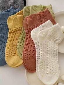 3双透气波浪边袜 - 透气吸湿排汗，高弹力，舒适必备，运动爱好者必备，适合日常穿着，趣味礼物，生日礼物，男女皆宜 - 彩色 - 查看 2