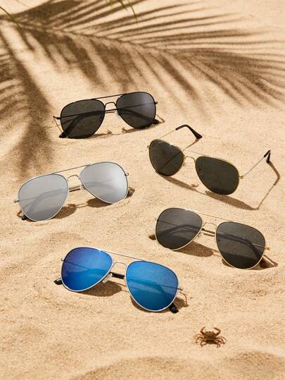 儿童飞行员时尚眼镜（1副） - 时尚眼镜，男女皆宜，是钓鱼、旅行、户外运动、骑行、日常佩戴、驾驶、舞台表演和派对的理想之选